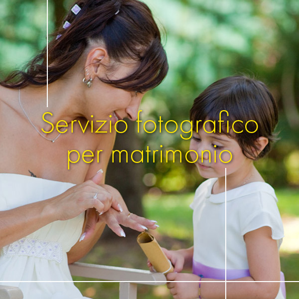 Servizio fotografico per matrimonio